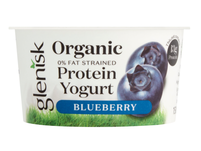Glenisk Organic Blueberry High Protein Yogurt (150 g)