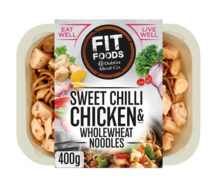 FIT FOODS SWEET CHILLI CHICKEN & WHOLEWHEAT NOODLES 400G