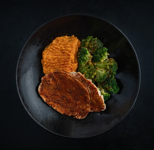 Pure Power Cajun Chicken with Sweet Potato and Broccoli